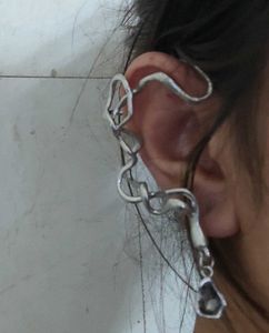 Stainless-steel Ear Stud Rave Theme