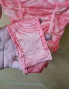 Ruched Pink Bodysuit