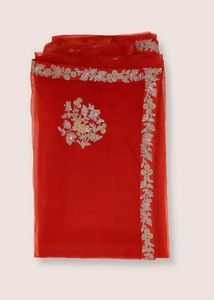 Red Embroidered Sari