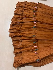 Boho Embroidered Brown Dress