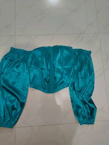 Teal Corset Style Top