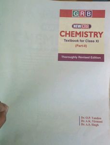 Class 11 JEE Chemistry Textbook By Op Tandon
