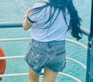 Distressed Denim Shorts