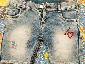 Blue Denim Shorts for girls