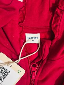 Babyoye Red Hoodie &amp; Pants Set