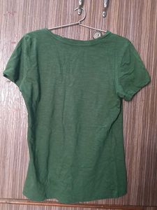 Olive Green V-Neck Tee