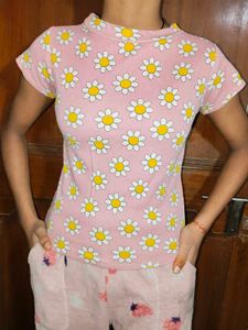 Cute Korean Girl Crop Top