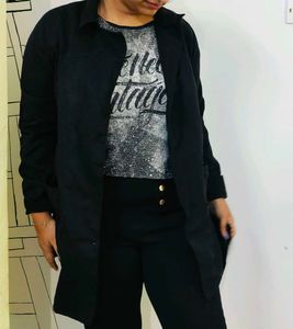 Black Button-Down Jacket