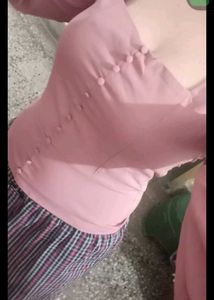 Elegant Pink Button-Down Top