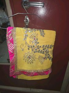 Elegant Yellow gota patti Saree
