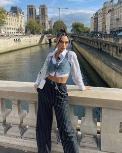 H&amp;M Pinstripe Wide Leg Pants
