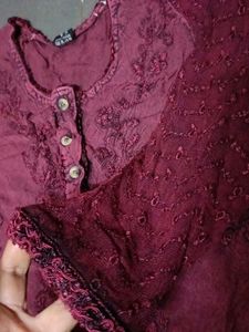 Lakhnavi Embroidery Kurta Set