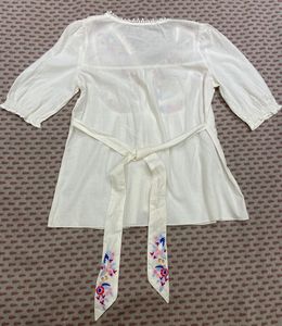 Bohemian Embroidered White Top