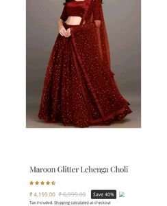 Glitter Maroon Lehenga Choli✨️🌷