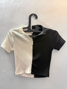 Two-Tone Ribbed Top (S)