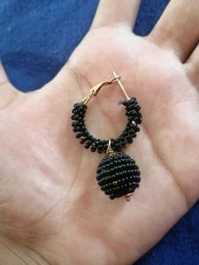Myntra Black Beaded Earrings