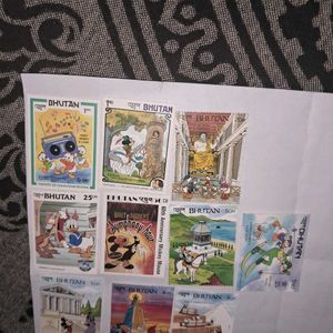 10 vintage Disney cartoon stamps