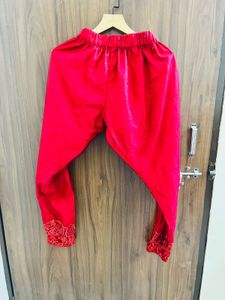 Red Embroidered Kurta Set