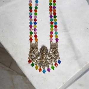 Trendy Crystal beaded Necklace Set With Earrings