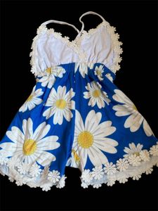 Daisy Romper with Lace Trim