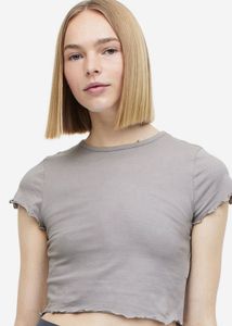 H&amp;m Grey Crop Top
