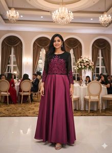Elegant Maroon Ethnic Gown