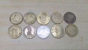 5 Rupees Rare Antique 10 Type Of Variety Coins