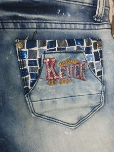 Distressed Denim Shorts