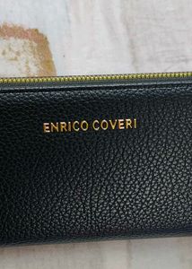 Enrico coveri Italian Brand Black Leather Wallet