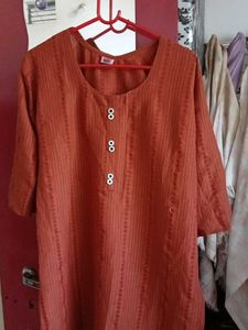 Elegant Brown Striped Kurta