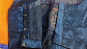 Blue &amp; Gold Embroidered Lehenga