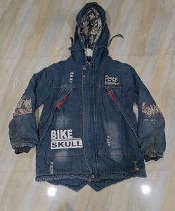 Boys' Denim Hooded Jacket