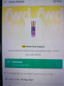 Bella Vita Luxury Woman Date Body mist