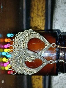 Silver Boho Earrings And A Free Evil Eye Bracelet