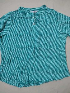 Striped Green Tunic Top