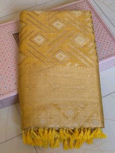 Yellow Banarasi Silk Saree