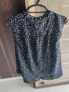 Polka Dot Sleeveless Top