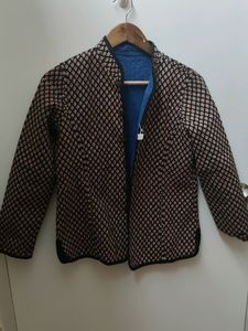Both Side Wear black And blue Ethnic Coat