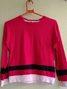 Red & Black Striped Pullover