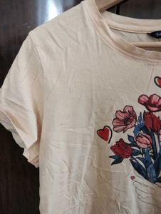 Short Sleeve T Shirt For Women, Yellow