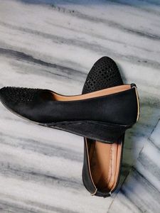 Black Studded Ballet Flats