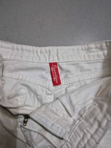 White Denim Shorts