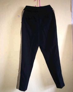 zara blue black Trousers