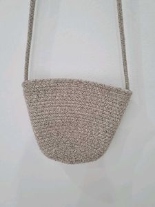 Natural Jute Basket Sling Bag