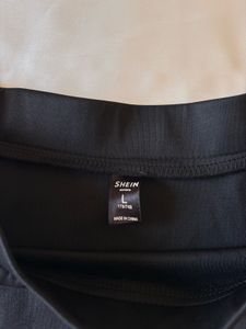 Shein Black Mini Flared Skirt