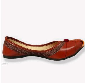 Kids Ethnic Brown Jutti Flats