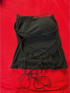 Black Ribbed Tank Top