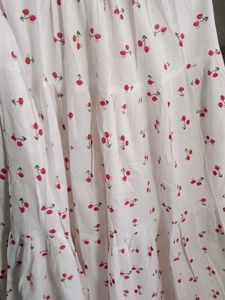 Tiered Cherry Print Skirt