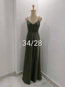Elegant Olive Green Maxi Dress