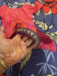 Coral &amp; Pink Ethnic Dress